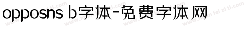 opposns b字体字体转换
